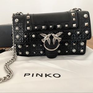 Pinko Vintage Quilted Leather Love Idillio Bag